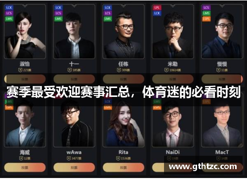 赛季最受欢迎赛事汇总，体育迷的必看时刻